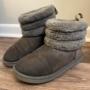UGG Women’s Classic Mini Fluff Quilted Boot | Gray Boots | US Size 7